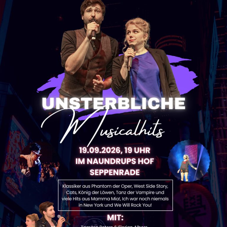 Unsterbliche Musicalhits und 4-Gänge-Dinner am 19. September