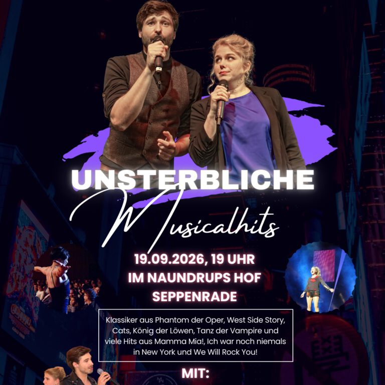 Unsterbliche Musicalhits und 4-Gänge-Dinner am 19. September